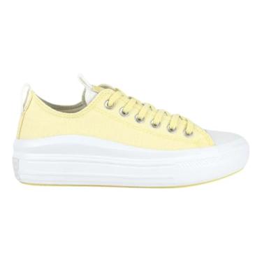 Imagem de Tênis Converse All Star Move Plataforma Ox - Cano Baixo, Confortável, Versátil, Original e Ideal para o Dia a Dia (Amarelo Claro, BR, Adulto, Numérico, 38)