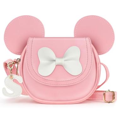 Imagem de CaseBot Bolsa infantil para meninas, linda bolsa estilo princesa para crianças de 2, 3, 4, 5, 6, 7, 8 anos, presente de aniversário/Natal, Rosa S
