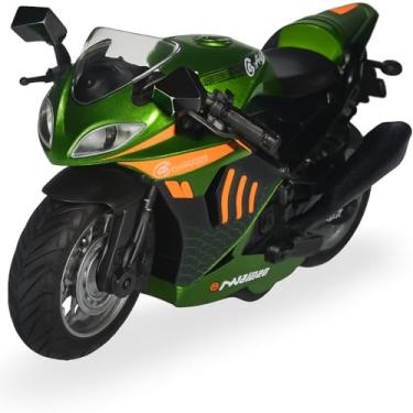 Imagem de Moto De Brinquedo Infantil Colorido Com Luz E Som (Verde)