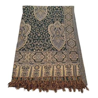 Imagem de Pashmina Estampada 100% Viscose Verde Escuro 70Cmx200Cm