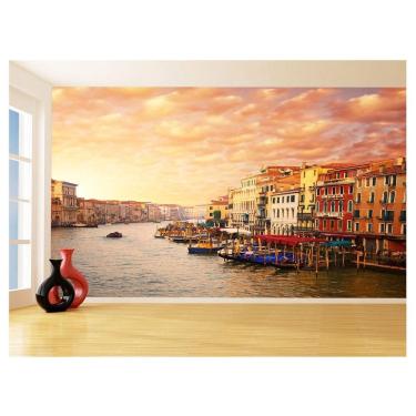 Imagem de Papel De Parede 3D Cidade Veneza Italia Canais 3,5M Ncd353