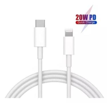 Imagem de Cabo Lightning Branco Pd 1M Turbo Flexível Garantia Rápido Compatível 