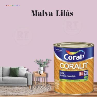 Imagem de Esmalte Sintético Base Água Coral Coralit 800ml Tinta Cor Roxo Acetina