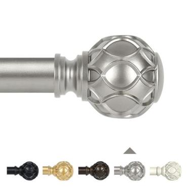 Imagem de Varão de cortina TANGWIN Silver Ajustável 91-224 cm Heavy Duty