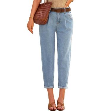 Imagem de Calças cargo EVALESS Baggy Barrel Jeans femininas tamanho 6