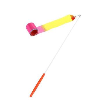 Imagem de Fita de ginástica rítmica de 3,6m com pau para crianças dançando - Muy