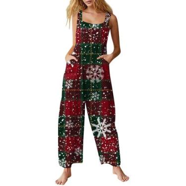 Imagem de Macacão NAMTYQX Christmas Loose Fit Linen Black Friday 2024