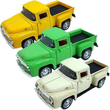 Imagem de Miniaturas Carrinho Camionete Pickup F-100 Kit 3pçs Em Metal - Genéric