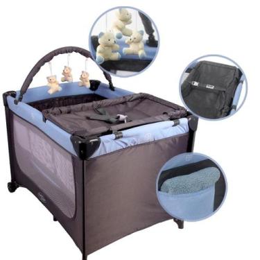 Imagem de Berço Joly Trocador Desmontável Mobile Baby Style - BabySyle, Azul