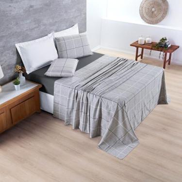 Imagem de Jogo de Cama Casal Padrão 4 Peças Micropercal 200 fios - Coleção Avere