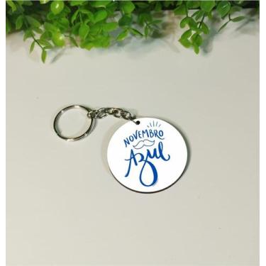 Imagem de Chaveiros Personalizados em MDF - Novembro Azul (Modelo 2) - MDF Artes