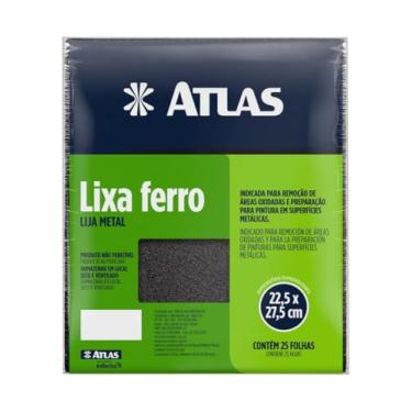 Imagem de Atlas - Lixa para Ferro com Grão 220 e Verso em Tecido, Tamanho 22,5 x 27,5 cm