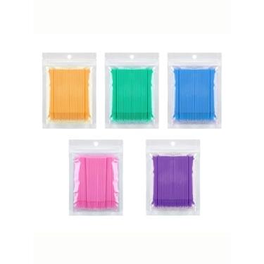 Imagem de 500 pincéis microaplicadores, microcotonetes descartáveis, varinhas de rímel descartáveis para extensão de cílios