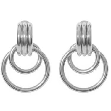 Imagem de Brinco Feminino Argola Reese Aço Inox Cirúrgico Antialérgico - Euro Im