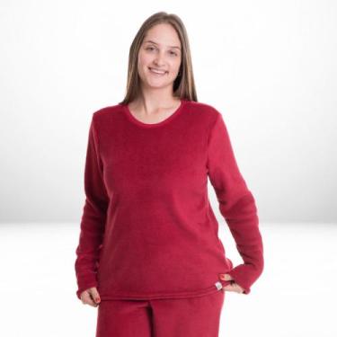 Imagem de Pijama de inverno Feminino Quentinho - Super Estilo, Vermelho, GG