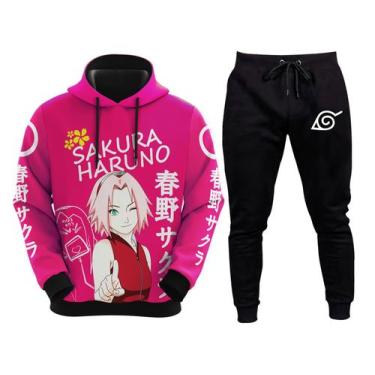 Imagem de Kit Conjunto De Moletom Blusa E Calça Naruto Anime Escolha Personagem 