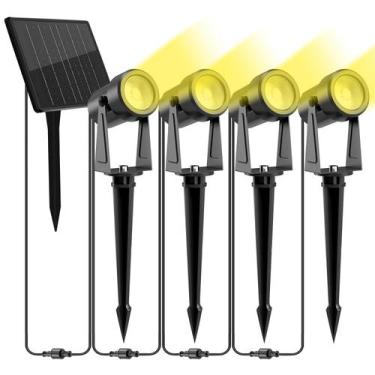 Imagem de Holofotes solares de paisagem ZYAN 8W IP65 à prova d'água, pacote com 