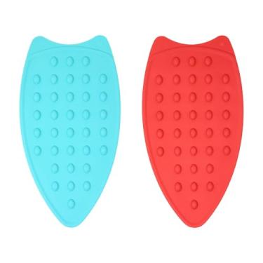 Imagem de 2 peças de almofada de silicone resistente a ferros de silicone portátil para aquecimento elétrico multiusos almofada à prova de calor adequada para tábuas de passar a ferro, mesas e superfícies