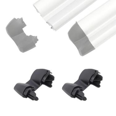 Imagem de Tampa de extremidade de 2 peças para THUL-E 591 bicicletário 34369, plugues de extremidade de rack de bicicleta de teto