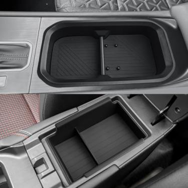 Imagem de CDEFG 2 peças para Nissan Kicks 2025 2026 Organizador de console central, para Nissan Kicks 2025 2026 (S/SV/SR) acessórios organizador de console do meio suporte de braço caixa de armazenamento