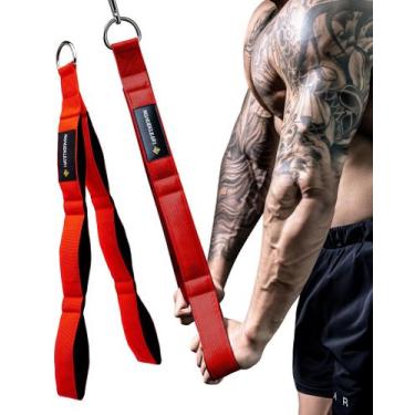 Imagem de Alças de fixação de cabos de corda de tríceps MANUEKLEAR Red - M MANUE
