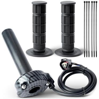 Imagem de Esttlamer Kit de substituição de alça de acelerador de bicicleta elétrica para Surron Light Bee X para S LBX para Segway X260 X160 E-Ride Pro S E-Bike imitação de fibra de carbono acelerador de torção