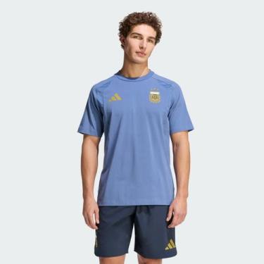 Imagem de Camiseta Adidas Argentina Tiro Viagem Azul, G