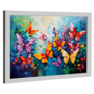 Imagem de Quadro Decorativo Borboletas Estilo Pintura