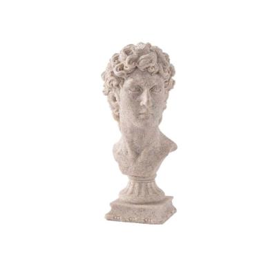 Imagem de Escultura: Bust David Figure, textura de arenito, resina, 14 cm