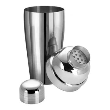 Imagem de Coqueteleira Inox 750ml 3 Peças – Profissional, com Coador e Dosador, Ideal para Drinks, Caipirinhas e Bar