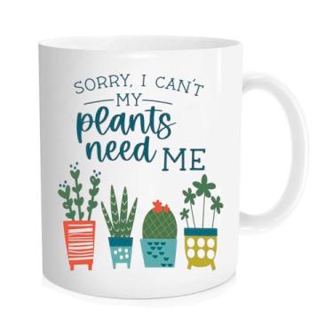 Imagem de SAPUWE Canecas de jardinagem para mulheres, Sorry I Can't My Plants Need Me, presentes para jardineiros e amantes de plantas. Presentes para aniversários, Natal e dia das mães, caneca novidade de 325