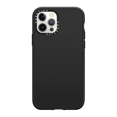 Imagem de CASETiFY Capa Impact para iPhone 12 Pro [4X testada contra quedas de grau militar/proteção contra quedas de 2,5 metros/compatível com Magsafe] - Preto fosco