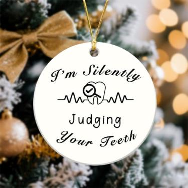 Imagem de Presente de aniversário de Natal para dentista, enfeite de Natal para higienista dental, presente de agradecimento para dentista, presentes para esposa, marido, assistente dental, presentes para