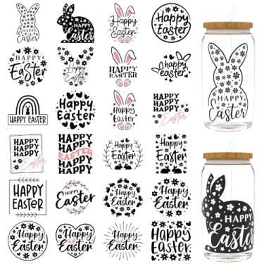 Imagem de Elewins 24 peças Happy Easter UV DTF Cup Wraps, papel de transferência UV DTF para 473 ml, óculos, mesas, cadeiras, computadores, envoltório UV DTF de alta viscosidade (Happy Easter)