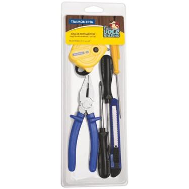 Imagem de Kit de Ferramentas Tramontina com Alicate Chaves de Fenda Estilete e T