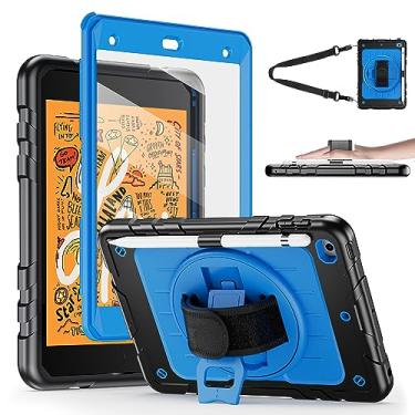 Imagem de Stweap Capa para iPad Mini 5/4 geração de 7,9 polegadas com protetor de tela para lápis [alça de mão giratória 360] e alça de suporte e ombro, capa resistente à prova de choque resistente para