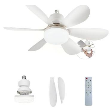 Imagem de Ventilador De Teto Com Lâmpada Led Silencioso Com Controle