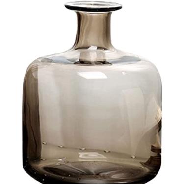 Imagem de YYBOES Vaso de vidro para decoração de vaso de flores, vaso de vidro minimalista nórdico para flores secas para casa, sala de estar, sala de jantar, arranjo de flores, vaso artificial, decoração