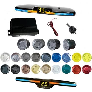 Imagem de SANDETOUN Kit de sensor de estacionamento kit de sensor de reserva sensor reverso para carro 18 opções de cores para sondas ajustável alarme volume profissional sensor de reversa para carro assistente