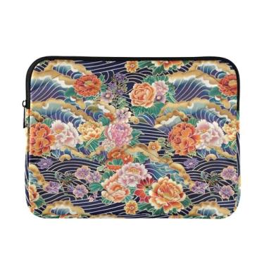 Imagem de Coikll Capa protetora para laptop Chinese Wave Elements à prova de choque para notebook de 13 a 14 polegadas