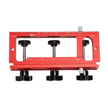 Imagem de Depisuta Porta Dobradiça Jig, Ajustável Alumínio Liga Router Modelo Mortise Jig Kit Com Brocas Serve Para Dobradiças De Porta De 2,5 a 5,5 Polegadas Comprimento E Canto Quadrado Tipos
