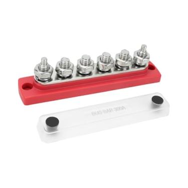 Imagem de Esquirla de distribuição de energia, caixa de barramento CC de 300 a, de junção de terminais de bateria para sistemas solares, Vermelho