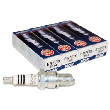 Imagem de 4 velas de ignição NGK IRIDIUM IX BR7EIX # 6664
