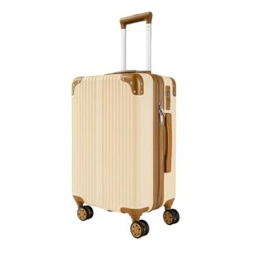 Imagem de Mala de Viagem 10 kilos Rodas Giratórias, Design premium, rigida, Roda Dupla Removivel 360 Ziper Expansor (Creme)
