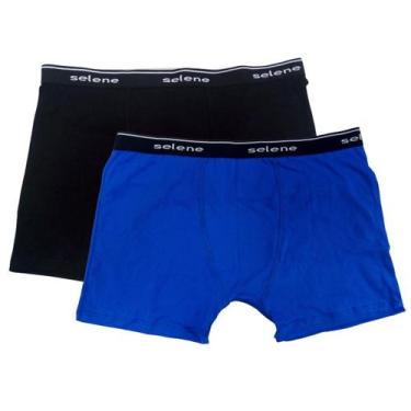 Imagem de Kit 2 cuecas  adulto boxer selene 11450, Preto, Royal, M