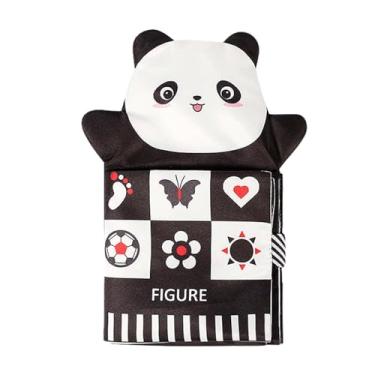 Imagem de MERIGLARE Brinquedo do bebê livro de pano animal do bebê interativo livro do enrugamento não pode rasgar e morder para o jogo interação aniversário companheiro, panda