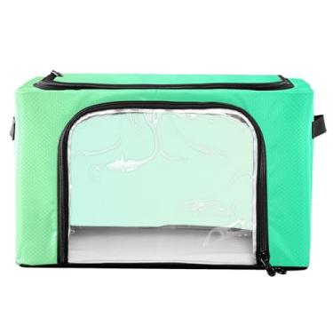 Imagem de GAIGEO Caixa de armazenamento verde gradiente sob a cama, organizador de brinquedos grandes, moldura de ferro dobrável 43 x 29 x 25,5 cm