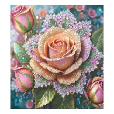 Imagem de Blueangle Capa de ímã de lava-louças rosa com glitter diamante, decoração de capa de lava-louças frontal, adesivos de eletrodomésticos, adesivos de eletrodomésticos, adesivo magnético decorativo de