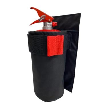 Imagem de Organizador de extintor de incêndio de carro, bolsa de armazenamento de porta-malas durável de tecido Oxford e suporte de assento traseiro, design compacto, estrutura resistente para armazenamento de