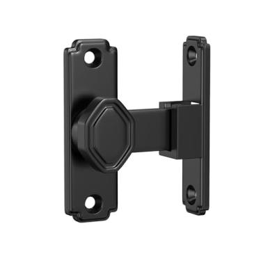 Imagem de Anobeyi Fechadura de porta de celeiro de 90 graus, pequenas travas de ângulo reto, trava de porta deslizante à prova de ferrugem para jardim, banheiro, armário, celeiro, gaiola para animais de